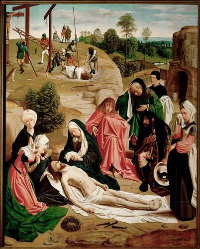  Geertgen painted The Lamentation of Christ for the altarpiece of the monastery of the Knights of Saint John in Haarlem